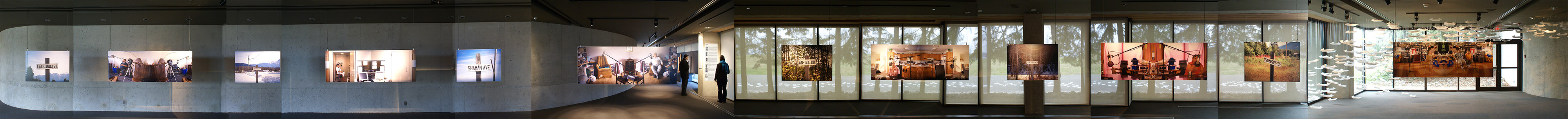 Panoramic view of Anspayaxw at the Museum of Anthropology, Vancouver